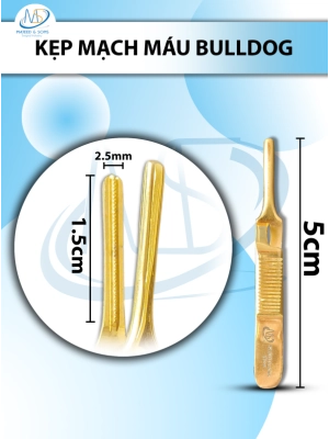 Kẹp mạch máu bulldog thẳng 5cmx2.5mm (5cm D1.5cm R2.5mm)