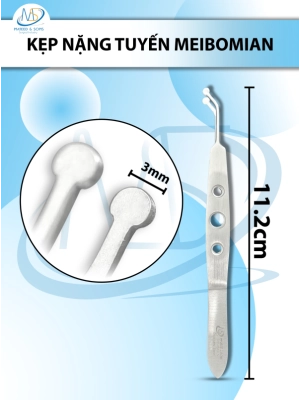 Kẹp nặn tuyến Meibomian 11.2cm ĐẦU TRÒN R3mm