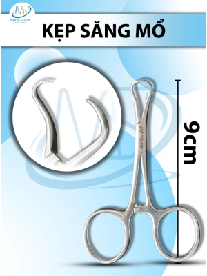 Kẹp săng mổ 9cm, kẹp khăn mổ chất lượng cao