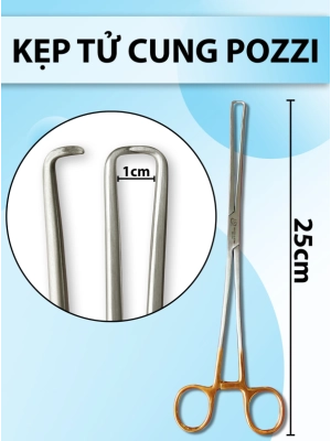 Kẹp tử cung pozzi 25cm  chất lương cao