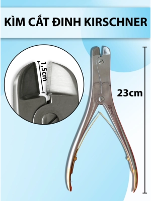 Kìm cắt đinh Kirschner 23cm Lưỡi kìm 1,5cm