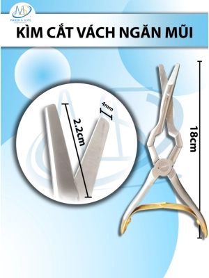 Kìm cắt vách ngăn mũi 18cm, đầu d2,2cmxr4mm cong 5cm