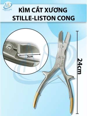 Kìm cắt xương cộng lực Stille- Liston 24cm cong