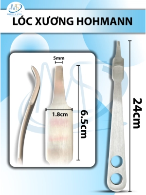 Lóc xương Hohmann Dài 24cm đầu dài 6,5 rộng bự 1,8 rộng nhỏ 5mm