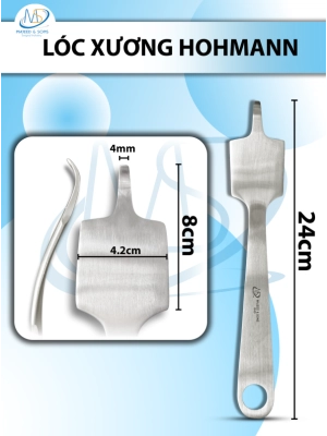 Lóc xương Hohmann Dài 24cm đầu dài 8cm rộng bự 4,2cm rộng nhỏ 4mm