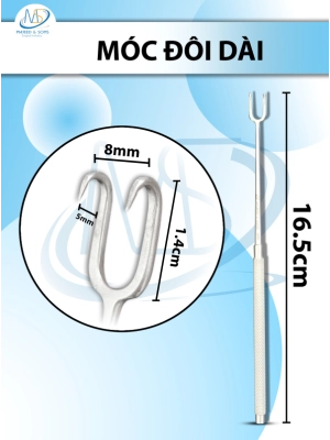 Móc đôi Dài 16.5cm D1.4cm R8mm