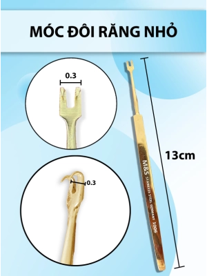 Móc mí, móc đôi răng nhỏ, móc y tế 13cm