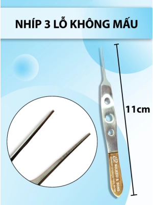 Nhíp 3 lỗ không mấu, nỉa 3 lỗ, nhíp bishop không mấu