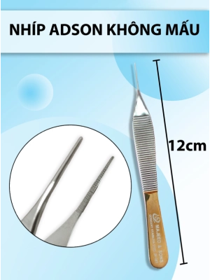 Nhíp adson không mấu , nỉa adson KM, nhíp y tế, nhíp bầu
