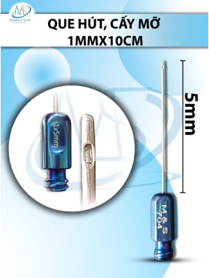 Que hút, cấy mỡ 1 lỗ, lỗ1mmx5cm