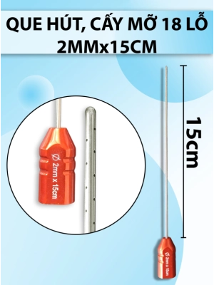 Que tiêm dung dịch 18 lỗ nhỏ 2mmx15cm, thân đỏ