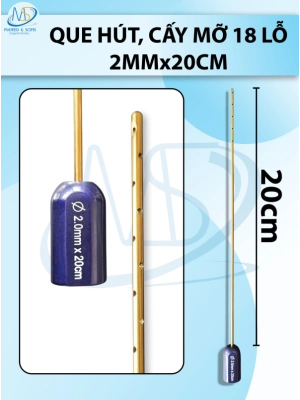 Que tiêm dung dịch, kim hút 18 lỗ 2mmx20cm