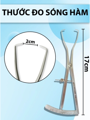 Thước đo sóng hàm, Castroviejo Caliper Round, Dental Caliper 17cm