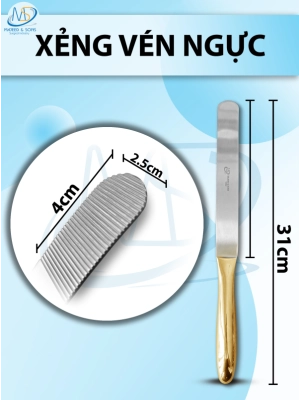 Xẻng vén ngực, xẻng boc tách ngực Dài 31cm dài đầu 18cm dài mài 4cm rộng 2,5cm