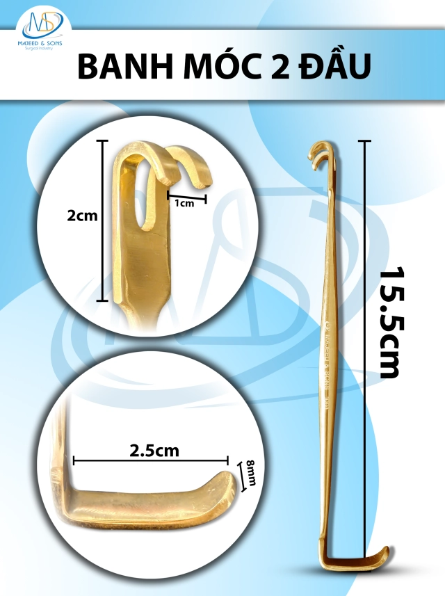 Kẹp xoang mũi, gặm xương mũi Takahashi 19cm thẳng, chiều dài làm việc 11cm , hàm kẹp 1x0.2cm