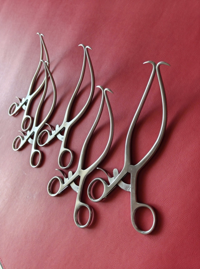 Kìm gặm xương, Kẹp chỉnh hình cột sống Dài 21.5cm, chiều dài làm việc 14cm, đầu gặm lên D1cm R2mm