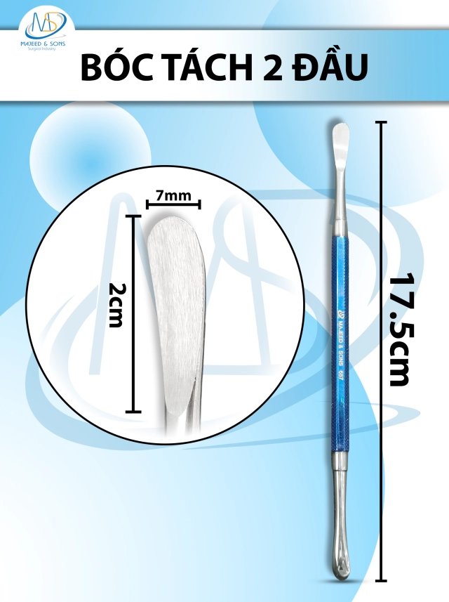 Bóc tách 2 đầu 17.5cm, đầu d2cm r7mm