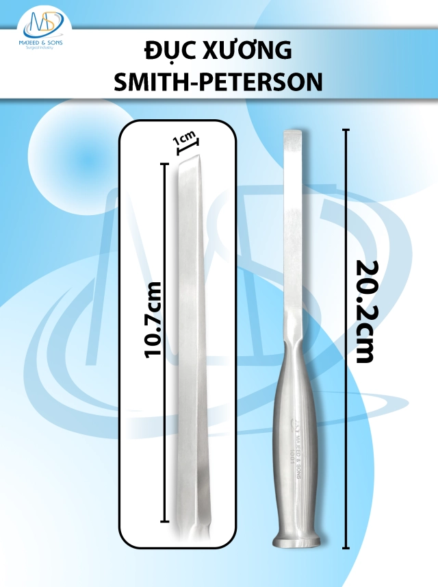 Đục xương Smith-Peterson 20.2cm D10.7cm R1cm nặng 226g