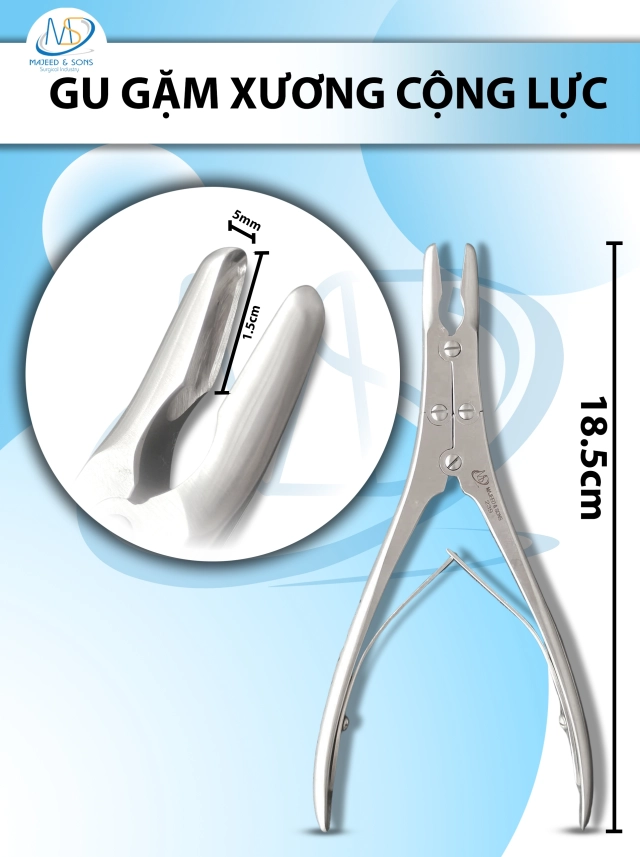 Gu gặm xương cộng lực cong Dài 18.5cm, đầu D1.5cm R5mm