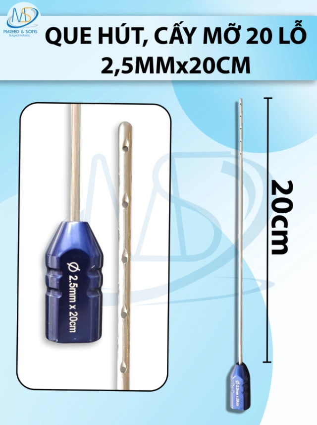 Banh móc phẫu thuật 14.5cm Đầu lớn D1.8cm R7mm, đầu nhỏ D1.2cm r5mm