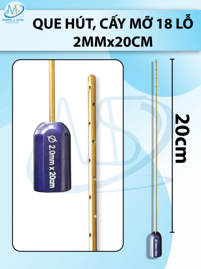 Nạo xương curette Dài 22.7cm LỚN (D1.6cm R1.3cm)